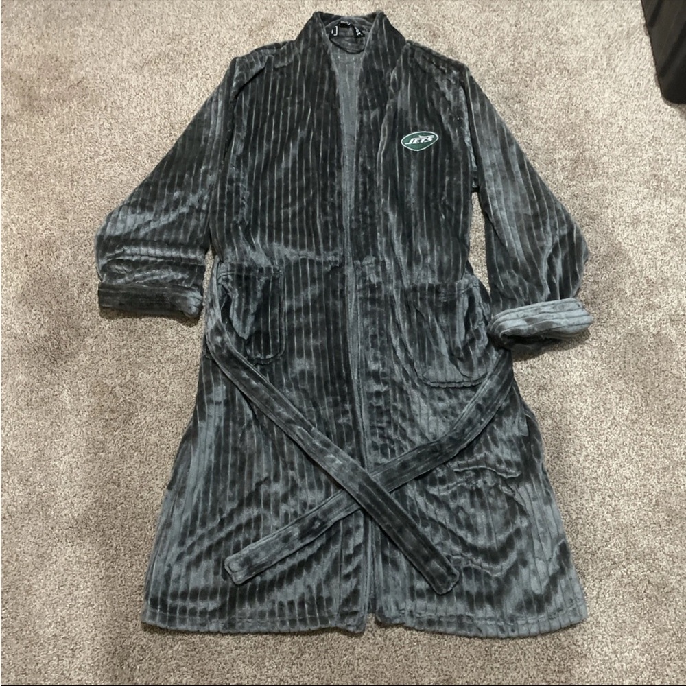 Nortwest NFL Men's New York Jets Logo Soft Touch Bathrobe One Size Fits Most